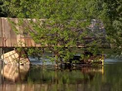 HOUSE UNDER WATER Stock Footage