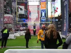 New York Area Prepares For Super Bowl XLVIII Stock Footage