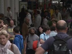 Busy Paddington Train Station News Clip