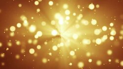 Light rays with glitter particles bokeh gold background Stock Footage