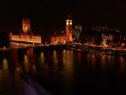 TIME LAPSE: London Eye at Night Stock Footage