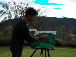 Painter Perspectives Stock Footage