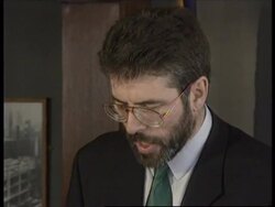 USA: SINN FEIN LEADER GERRY ADAMS VISIT News Clip