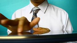 businessman hand use tablet Stock Footage