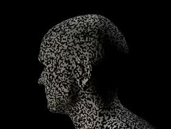 Black and white head turn Stock Footage