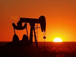 Kansas Oil Pump With Setting Sun Stock Footage