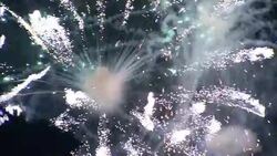 Fireworks explode and sparkle during a New Year's Eve celebration. Stock Footage