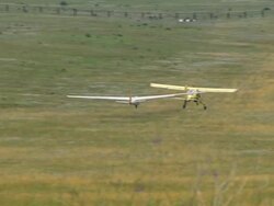 Plane pulling Glider Stock Footage