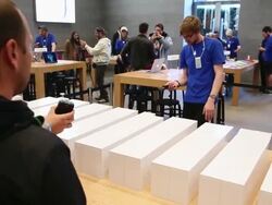 Apple Launches iPhone 6 Sales In Germany Stock Footage