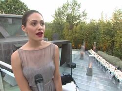 INTERVIEW: Emmy Rossum on the collection from Tiffany & Frank Gehry (Footage by WireImage Video/Getty Images Entertainment Video) Stock Footage