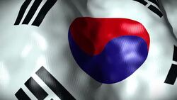SouthKorea Flag waving, looping Stock Footage