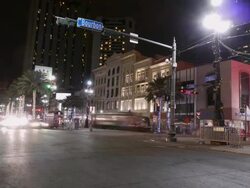 WS T/L Traffic on Burbon Street and canal street / New Orleans, Louisiana, USA Stock Footage