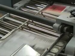 Running Belt with Offset Prints Stock Footage