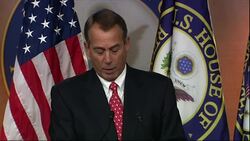 Speaker of the House John Boehner says a tax bill did not advance to a vote in the House because it lacked votes. But he says Republicans still want to negotiate a deal avoiding a big tax hike in 2013 and wants President Obama to get serious. News Clip