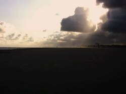 Lonely runner at the beach, early morning workout (HD) Stock Footage