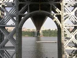 Under The George Washington Bridge Stock Footage