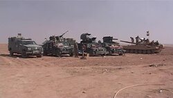 CLEAN : Iraqi Rapid Response forces continue advance south of Mosul News Clip