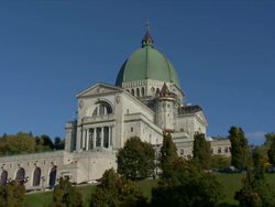 Montreal 10032010 B_Fast Tilt Down Saint Joseph Oratory Stock Footage