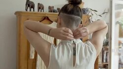 Lesbian bride getting ready for her wedding Stock Footage