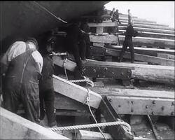 Sideways launch. News Clip