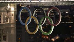 Olympic rings lit up on London's Tower Bridge Instructional Video