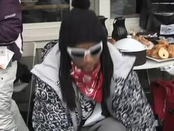 French Connection at the slopes Stock Footage