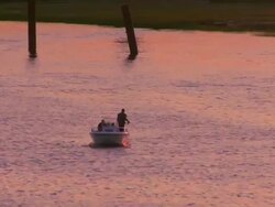 Boat with Men Fishing â€“ HD Stock Footage