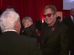 Elton John at Elton John AIDS Foundation Presents 21st Annual Academy Awards Viewing Party Stock Footage