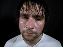 Super slow motion close up man being punched in the face Stock Footage