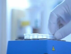 Scientist and bio lab experiment Stock Footage