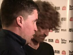 Will Lovelace and Dylan Southern, directors, at Shut Up and Play The Hits UK Premiere Stock Footage