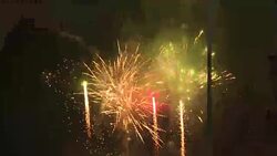 CLEAN : Fireworks to celebrate 70th Independence Day in Pakistan News Clip