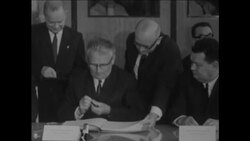 CAN979 COMMUNIST LEADERS SIGN DECLARATION ON LAST DAY OF CONFERENCE News Clip