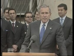 WRAP US President Bush meets Pres Karzai, talks to US soldiers at Bagram Airbase News Clip