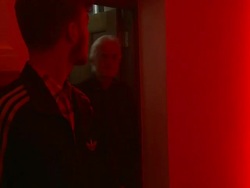 Jimmy Page, Robert Plant, John Paul Jones at Led Zeppelin Celebration Day Press Conference on September 21, 2012 in London, England (Footage by WireImage Video/Getty Images) Stock Footage