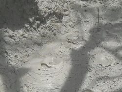 Clay volcanic boobles Stock Footage