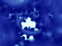 Blue Machine Gears Animation Zoom In Stock Footage