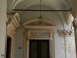 Atrium of Rector's Palace, Dubrovnik Stock Footage