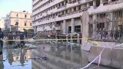 CLEAN : Car bomb strikes Cairo police headquarters News Clip