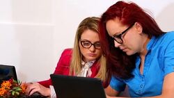 Women working together Stock Footage
