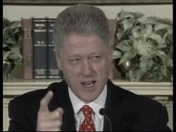 USA: CLINTON DENIES HAVING AN AFFAIR WITH MONICA LEWINSKY UPDATE (2) News Clip