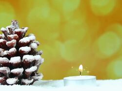 Christmas Tree with candle and glitter Stock Footage