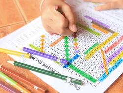 Child is painting Stock Footage