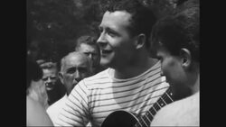 People singing 'This Land is You Land' outdoors Stock Footage