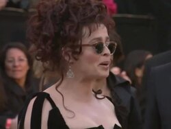Helena Bonham Carter, Tim Burton at the 83rd Annual Academy Awards - Arrivals Pool Cam at Hollywood CA. (Footage by WireImage Video/GettyImages) Stock Footage