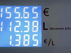 HD: Digital Display On A Fuel Dispenser Stock Footage