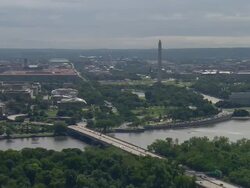 WS AERIAL ZI View of Washington Monument / Washington, Dist. of Columbia, United States Stock Footage
