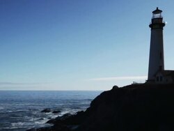 Pigeon Point lighthouse Stock Footage