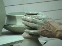 Potters hand Stock Footage
