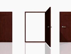 Wooden door opening Stock Footage